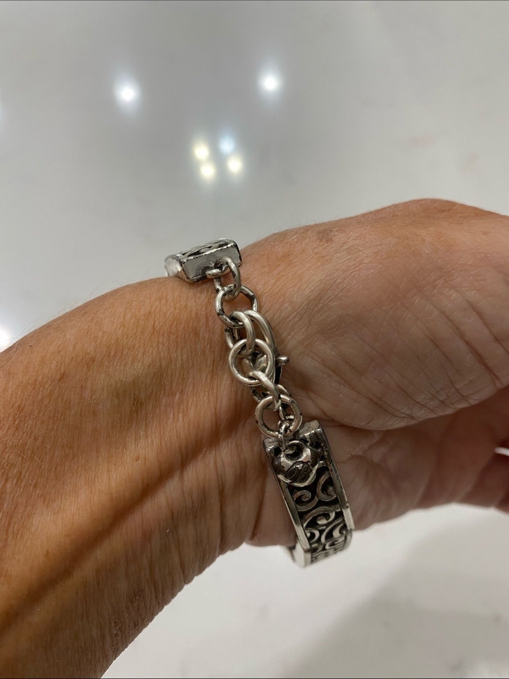 Brighton Silver Filigree Link Bracelet - Silver - Picture 2 of 6
